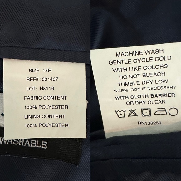 R.J. Classics Girl’s 18R Hampton Blue Label Show Coat Navy Herringbone - Picture 7 of 10